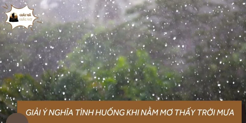 Giải rõ ý nghĩa tình huống khi nằm mơ thấy trời mưa
